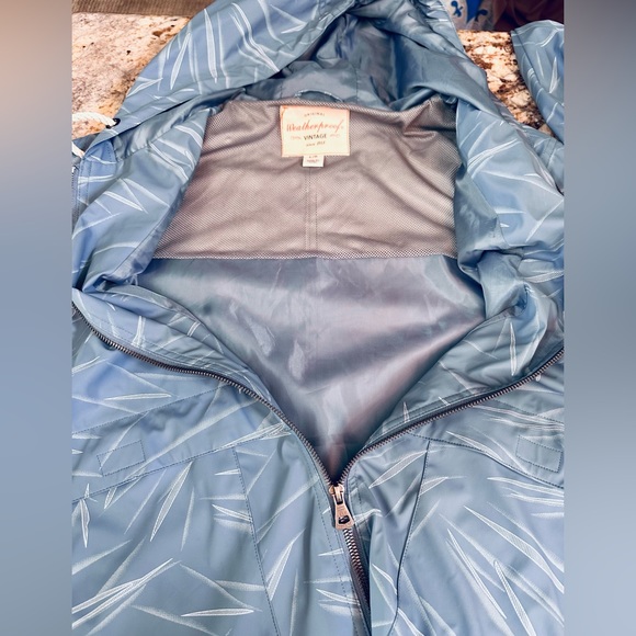 Weatherproof Vintage brand rain jacket sz LG periwinkle blue NWOT zip front - Picture 11 of 11
